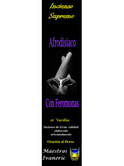 Incienso Supremo de Propósito Afrodisíaco con Feromonas, Con Oración