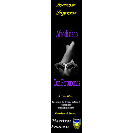 Incienso Supremo de Propósito Afrodisíaco con Feromonas, Con Oración