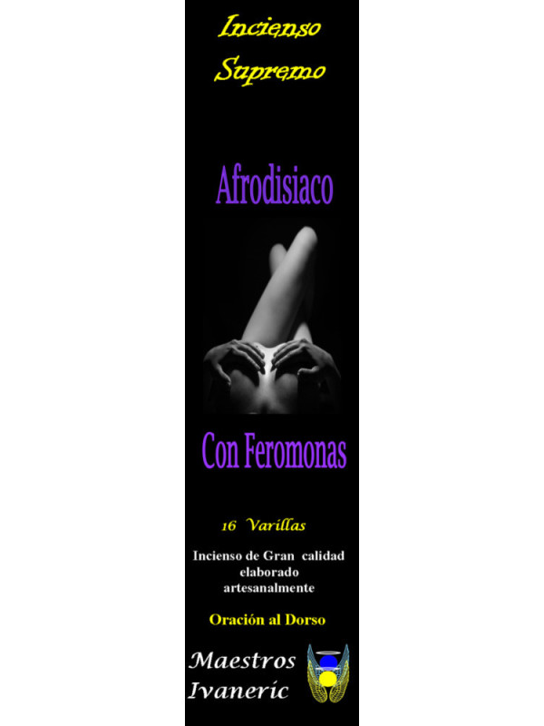 Incienso Supremo de Propósito Afrodisíaco con Feromonas, Con Oración