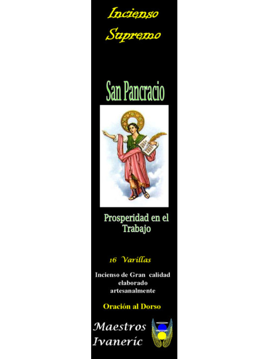 Incienso Supremo de Propósito San Pancracio,  Con Oración