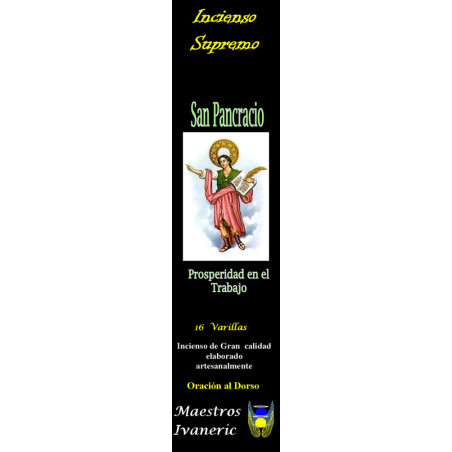Incienso Supremo de Propósito San Pancracio,  Con Oración