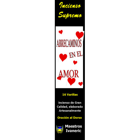 Incienso Supremo de Propósito Abrecaminos en el Amor, Con Oración