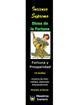 Incienso Supremo de Propósito Diosa de la Fortuna, Con Oración