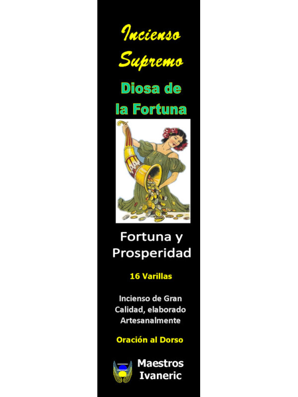 Incienso Supremo de Propósito Diosa de la Fortuna, Con Oración