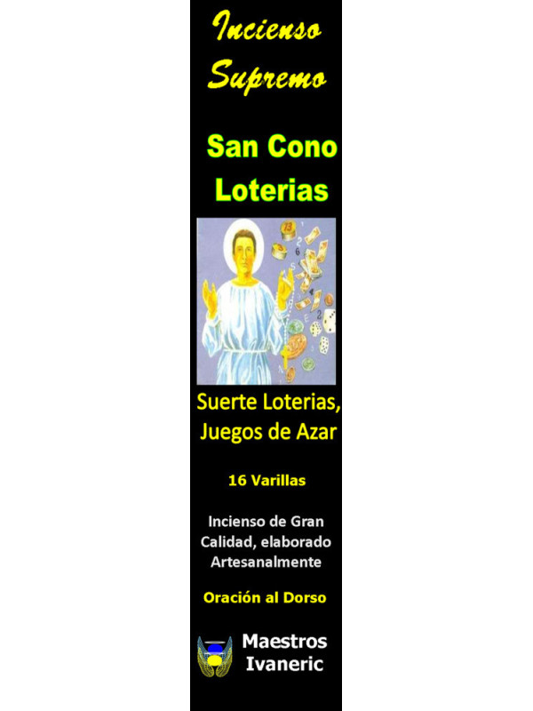 Incienso Supremo de Propósito San Cono, Con Oración