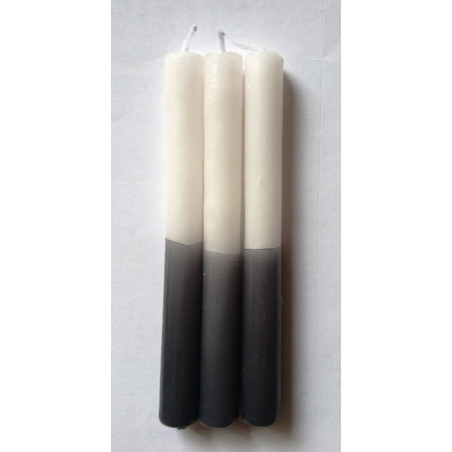 Vela Esotérica Especial 11 Cm Negra-Blanca