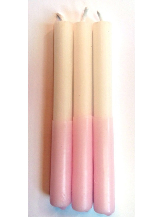 Vela Esotérica Especial 11 Cm Rosa-Blanca