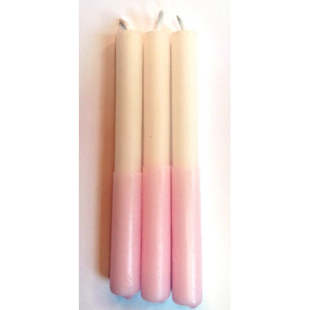 Vela Esotérica Especial 11 Cm Rosa-Blanca