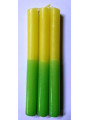 Vela Esotérica Especial 11 Cm Verde-Amarilla