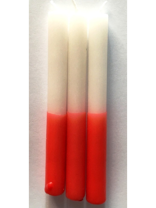 Vela Esotérica Especial 11 Cm Roja-Blanca