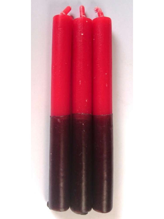 Vela Esotérica Especial 11 Cm Negra-Roja