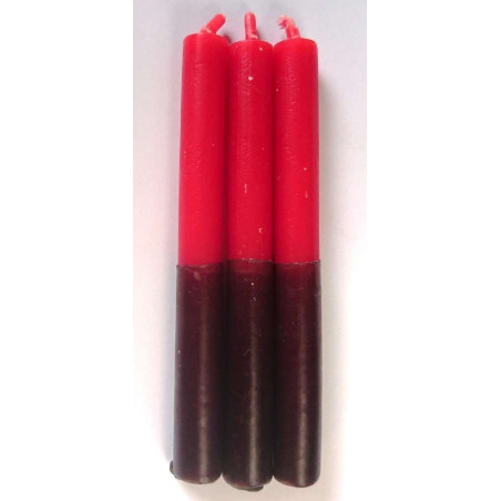 Vela Esotérica Especial 11 Cm Negra-Roja