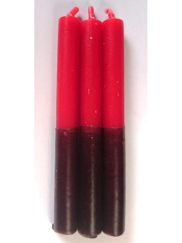 Vela Esotérica Especial 11 Cm Negra-Roja
