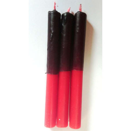 Vela Esotérica Especial 11 Cm Roja-Negra