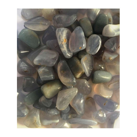 Canto Rodado Mediano Calcedonia Azul de 2,5 a 3,5 cm