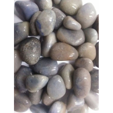 Canto Rodado Mediano Cuarzo Azul Comercial B de 2,5 a 3,5 cm