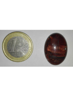 Piedra Natural Oval Ojo de Tigre Rojo