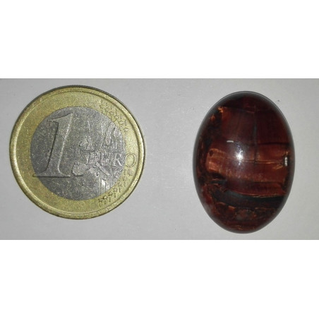 Piedra Natural Oval Ojo de Tigre Rojo