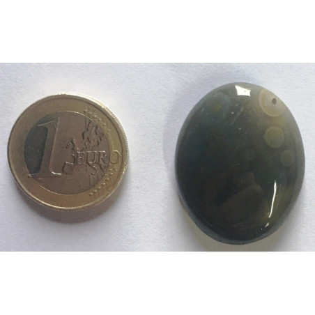 Mineral Oval 3,5 a 4,5 centímetros. Ágata Gris