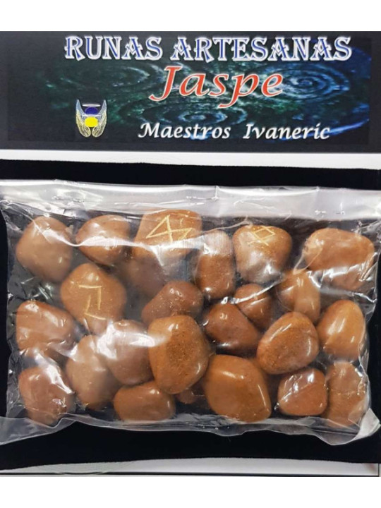 Runas de Jaspe Camello con Bolsa Guarda Runas