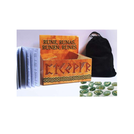 Runas Aventurina, Incluye Instrucciones, Estuche y Bolsa