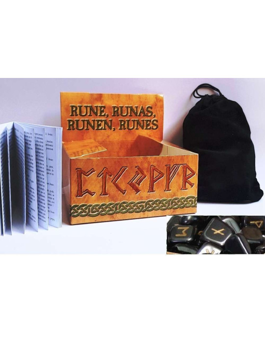 Runas Hematite, Incluye Instrucciones, Estuche y Bolsa