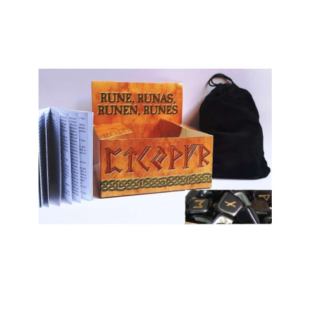 Runas Hematite, Incluye Instrucciones, Estuche y Bolsa