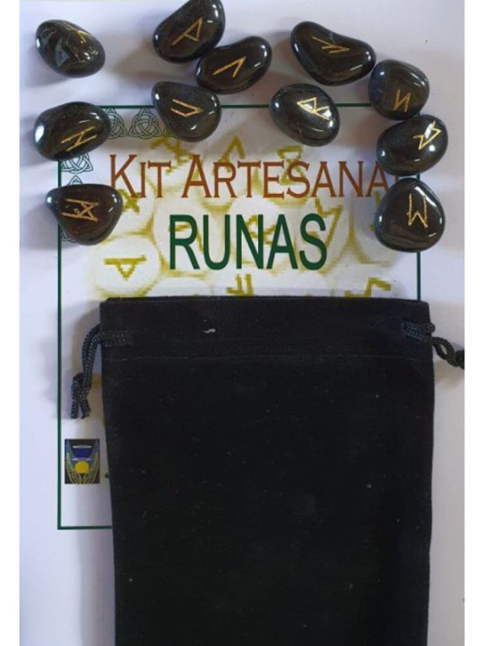 Runas de Onix, Bolsa Antelina y Libro de Instrucciones