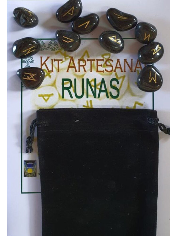 Runas de Onix, Bolsa Antelina y Libro de Instrucciones