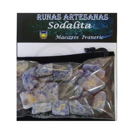 Runas de Sodalita con Bolsa Guarda Runas