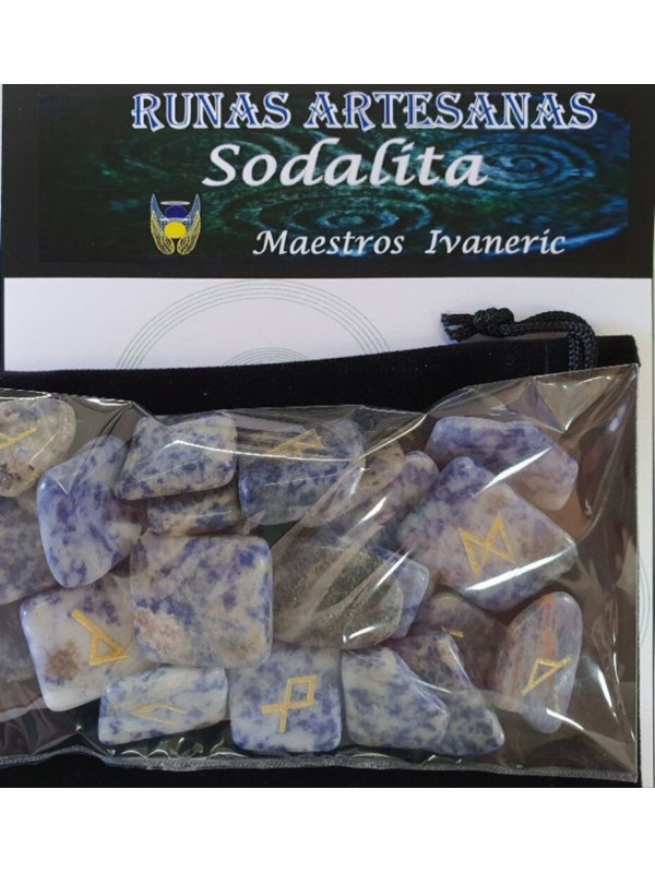 Runas de Sodalita con Bolsa Guarda Runas