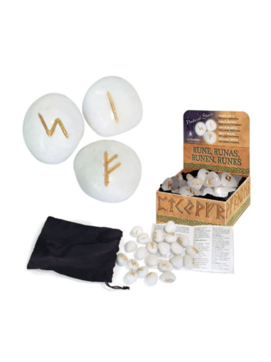 Runas Onix Blanco, Incluye Instrucciones, Estuche y Bolsa