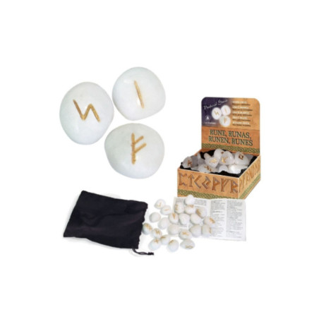 Runas Onix Blanco, Incluye Instrucciones, Estuche y Bolsa
