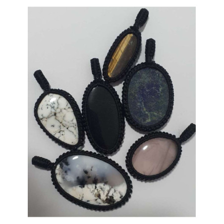 Pack 4 Minerales con Red Tibetana. Fabricados a Mano.