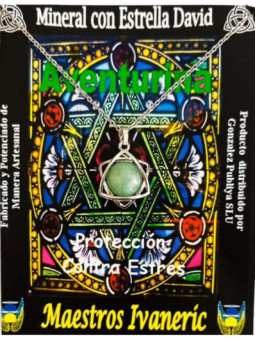 Colgante Estrella David con Aventurina. Protección