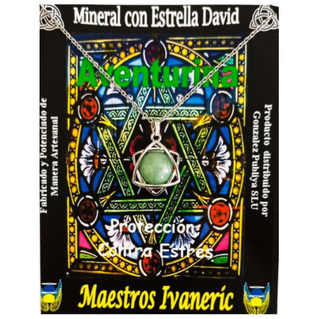 Colgante Estrella David con Aventurina. Protección