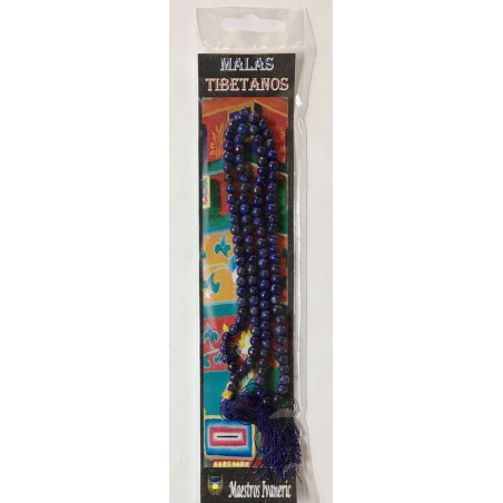 Mala Tibetano, 108 cuentas Sodalita. 60cm