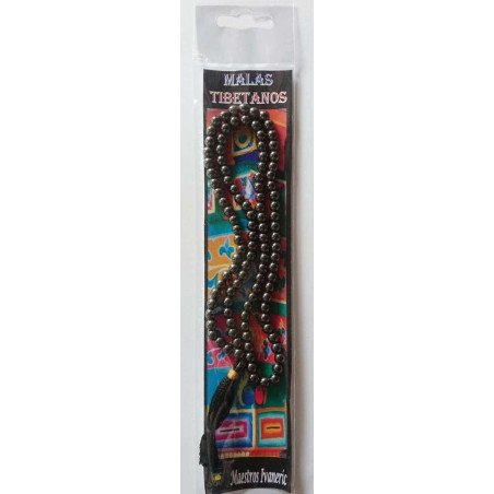 Mala Tibetano, 108 cuentas Hematites. 60cm