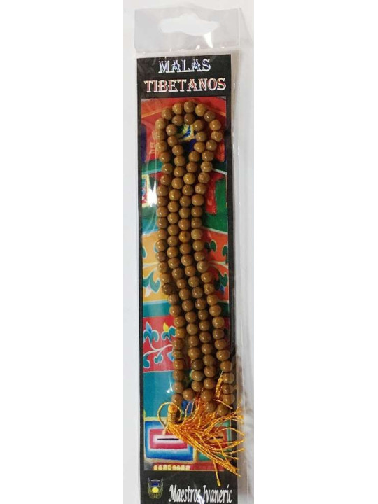Mala Tibetano, 108 cuentas Jaspe Amarillo. 60cm