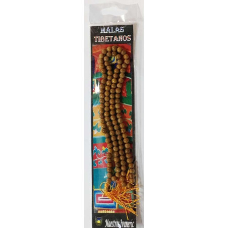 Mala Tibetano, 108 cuentas Jaspe Amarillo. 60cm