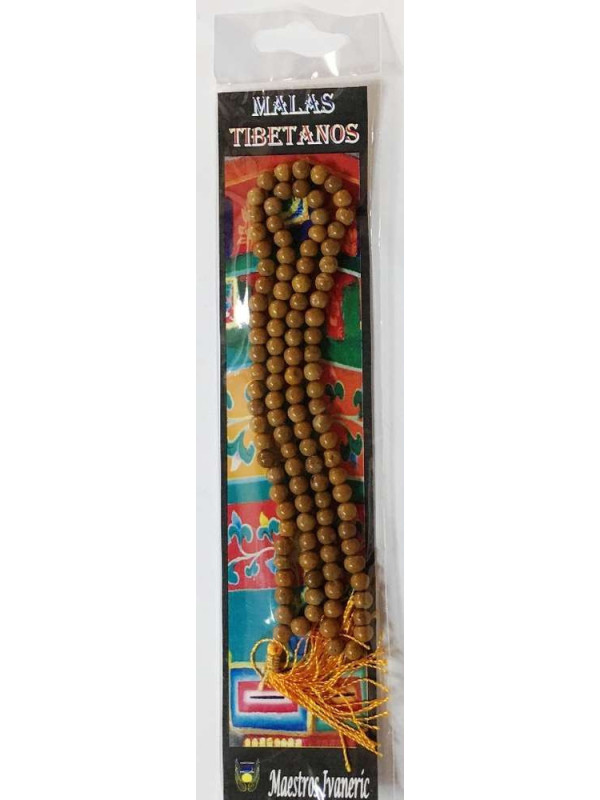 Mala Tibetano, 108 cuentas Jaspe Amarillo. 60cm