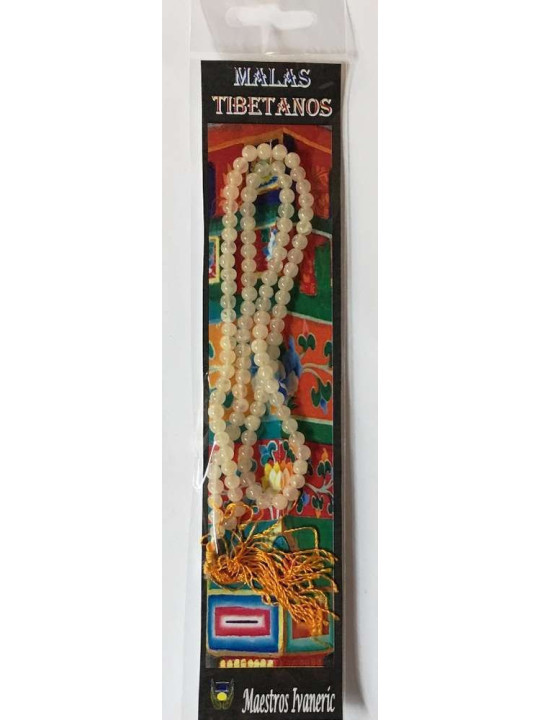 Mala Tibetano, 108 cuentas Aventurina Amarilla. 60cm