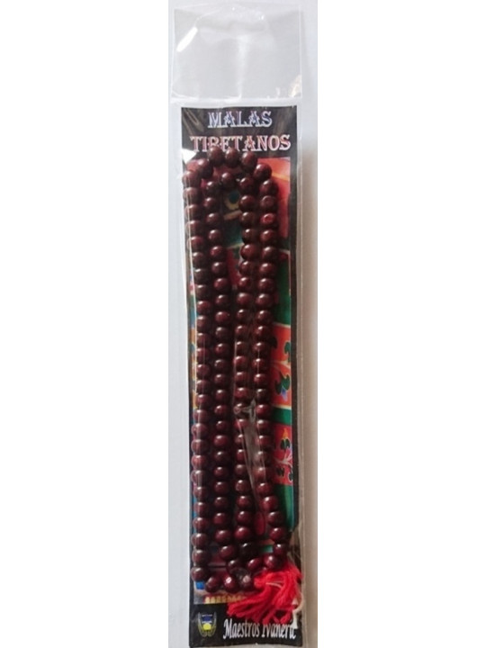Mala Tibetano, 108 cuentas de Madera. 60cm