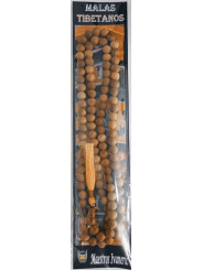 Mala Tibetano, 108 cuentas Madera de Sándalo. 60cm