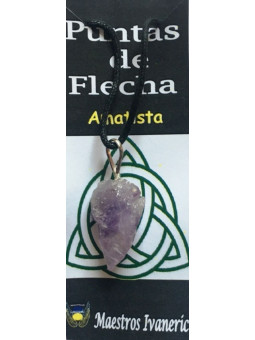 Colgante Punta de Flecha 3cm Mineral Amatista