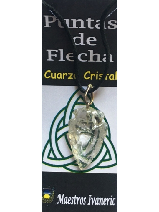 Colgante Punta de Flecha 3cm Mineral Cuarzo Cristal
