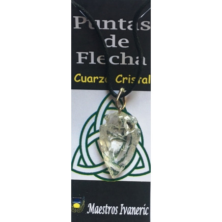 Colgante Punta de Flecha 3cm Mineral Cuarzo Cristal