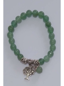 Pulsera Mineral Aventurina Verde con Árbol de la Vida