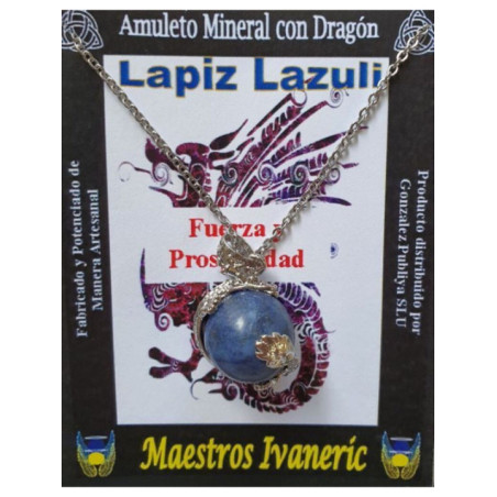Colgante Dragón con Lapizlazuli. Fuerza y Prosperidad