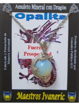 Colgante Dragón con Opalita. Fuerza y Prosperidad